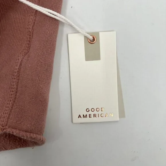 Good American Pink Cropped Crewneck Sweatshirt | Made in USA - Picture 2 of 7